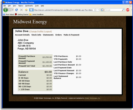 account detail of CIP