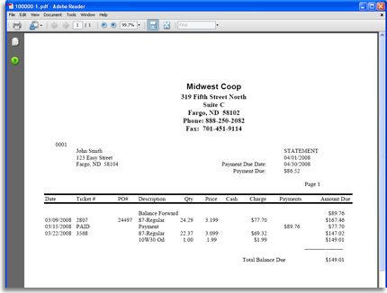 online statement of CIP